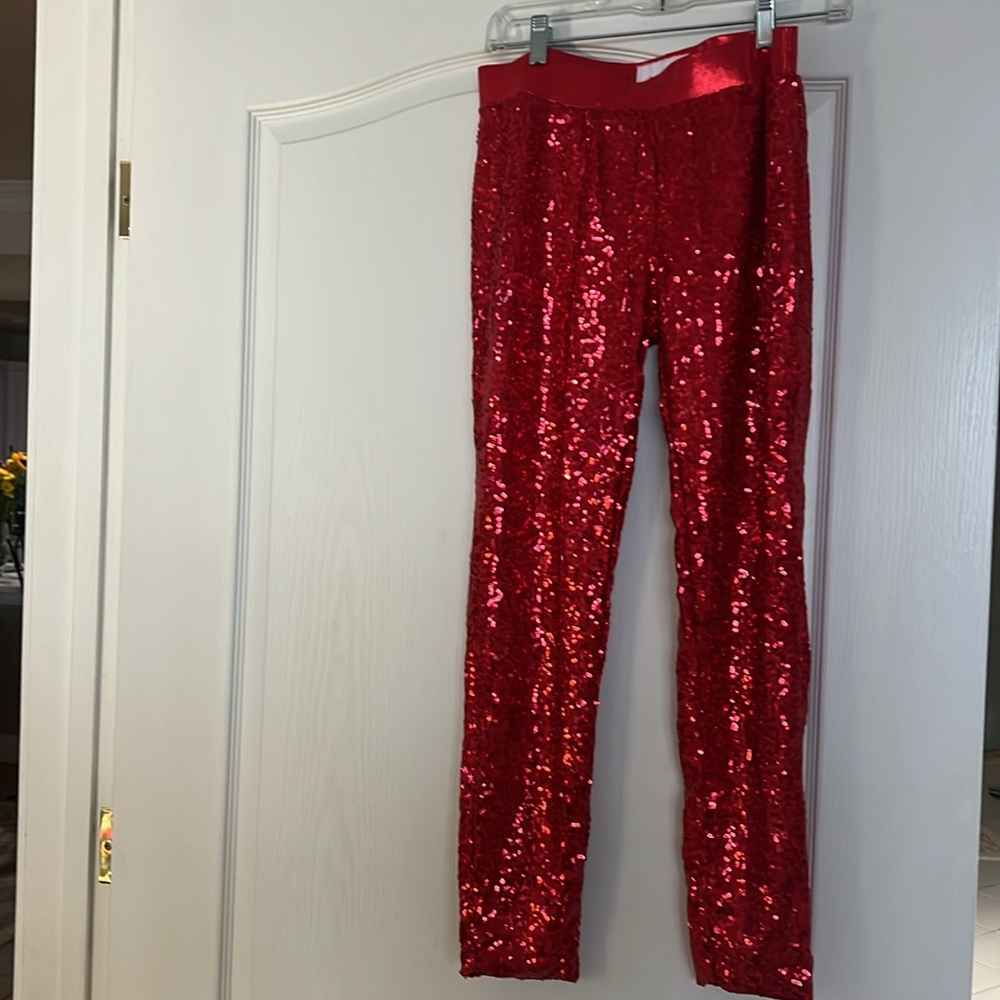 Red sequins elestic waist